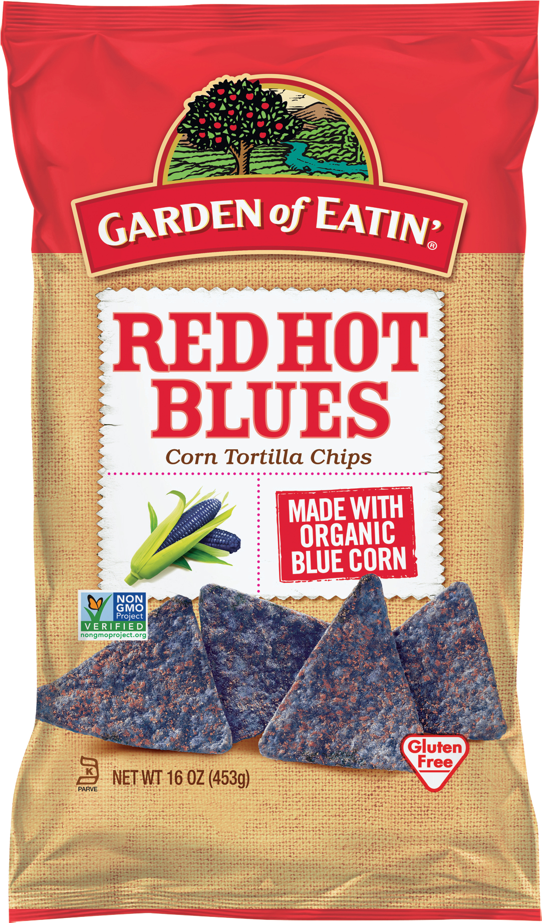 Spice It Up With Our Red Hot Blues - Garden Of Eatin' Tortilla Chips, Red Hot Blues - 16oz (1256x1973), Png Download