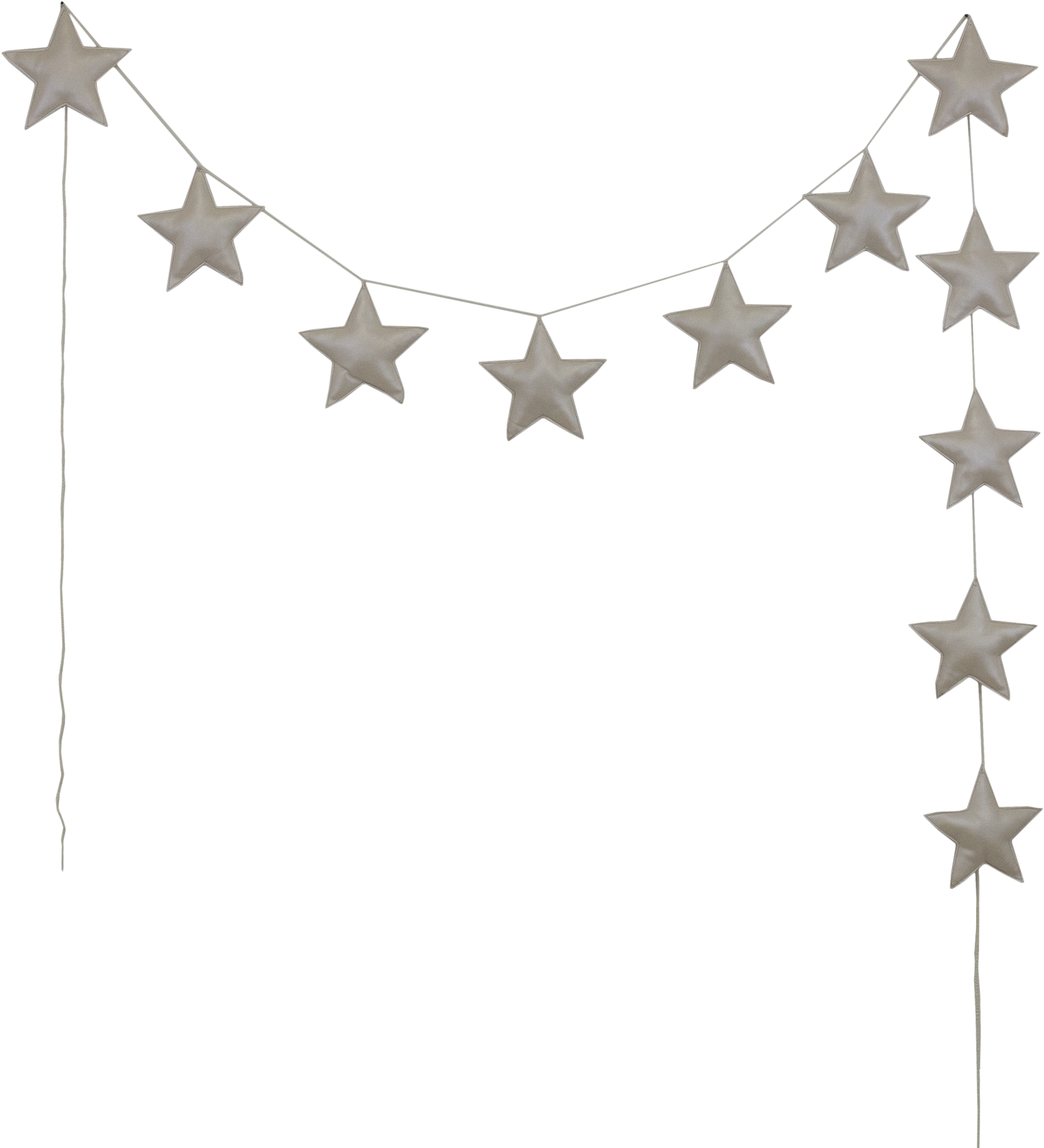 Numero 74 Mini Padded Stars Iridescent - Mini Stars Garland - Cream - Numero 74 (2048x2048), Png Download