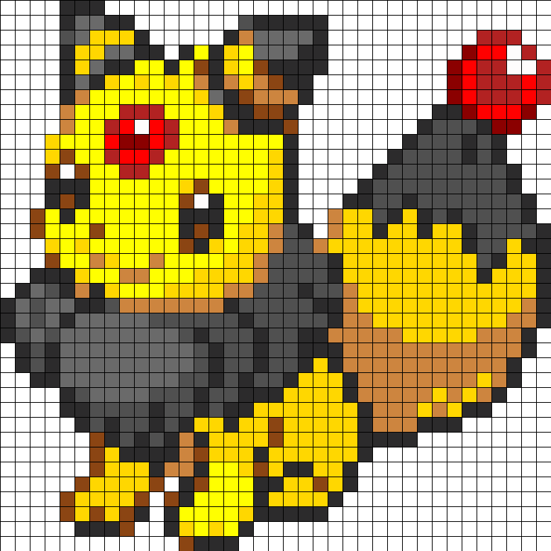 Eevee And Ampharos Fusion - Melty Beads Pokemon Eevee (777x777), Png Download
