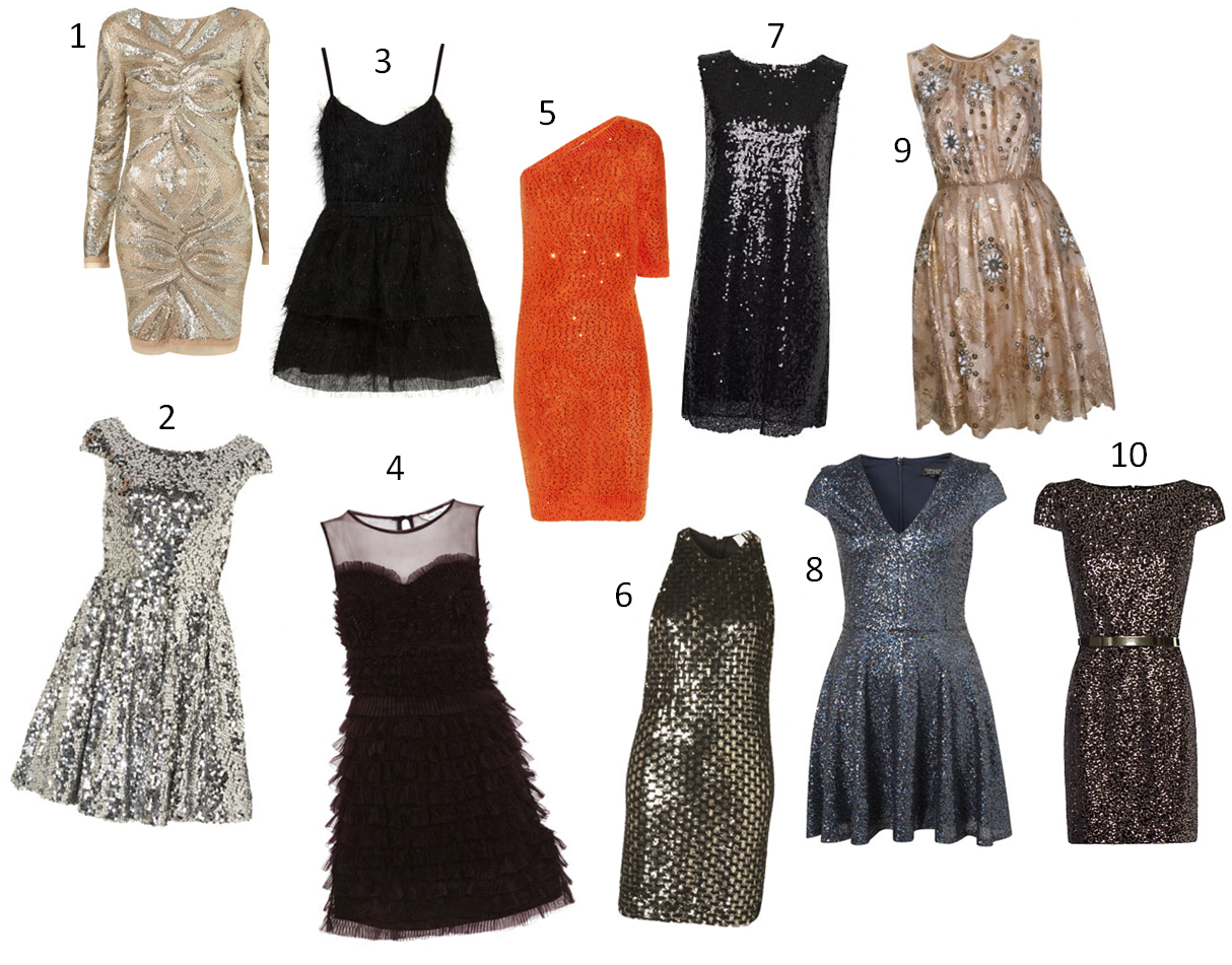 Sequins Your Way Into 2013 - New Year's Eve Skater Dress (1214x951), Png Download