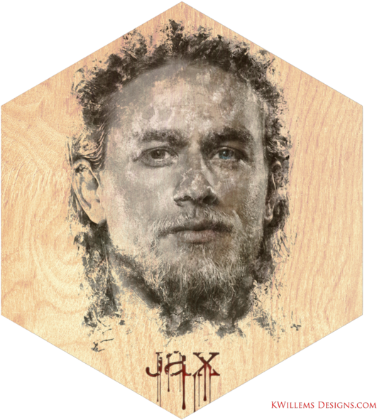 This Charlie Hunnam Premium Wood Art Print Is The Most - Charlie Hunnam (600x600), Png Download