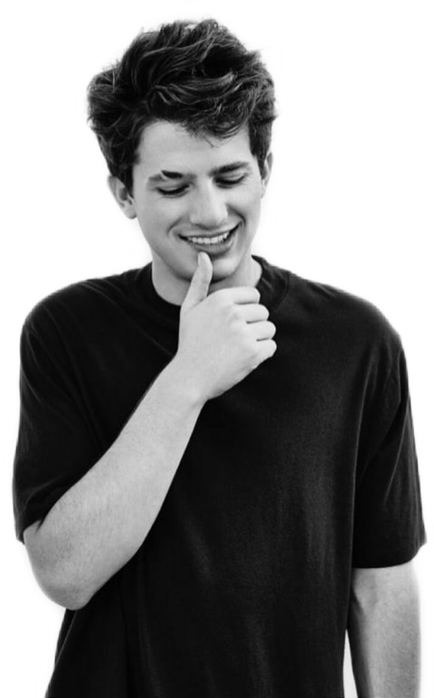 Charlie Puth Black And White (480x772), Png Download
