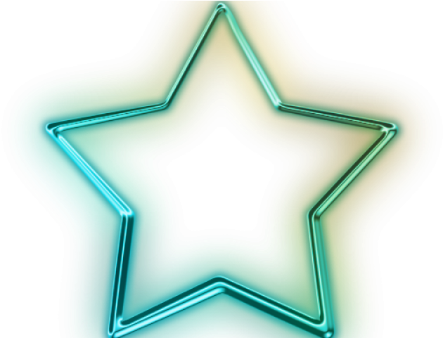 Clipart Neon Star Line Png (640x480), Png Download