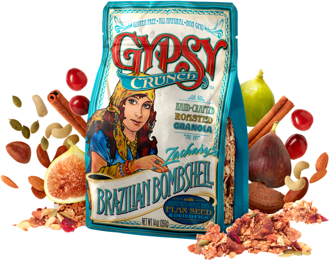Gypsy Crunch Brazilian Bombshell Granola, Gluten Free, - Gypsy Crunch Granola Mod Macs 14 Oz. (831x600), Png Download