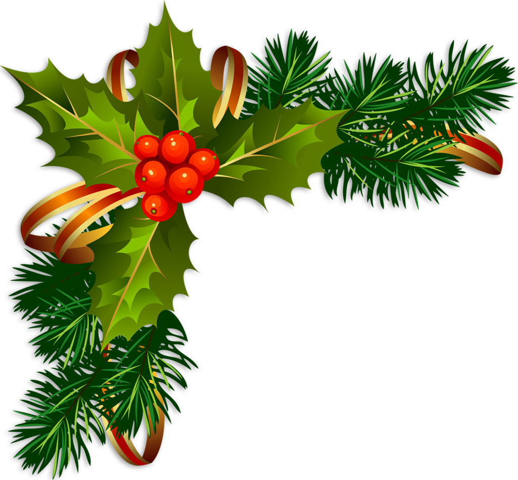 Houx Clipart Clipground Electric Background Green Border - Christmas Holly Border Png (1024x949), Png Download