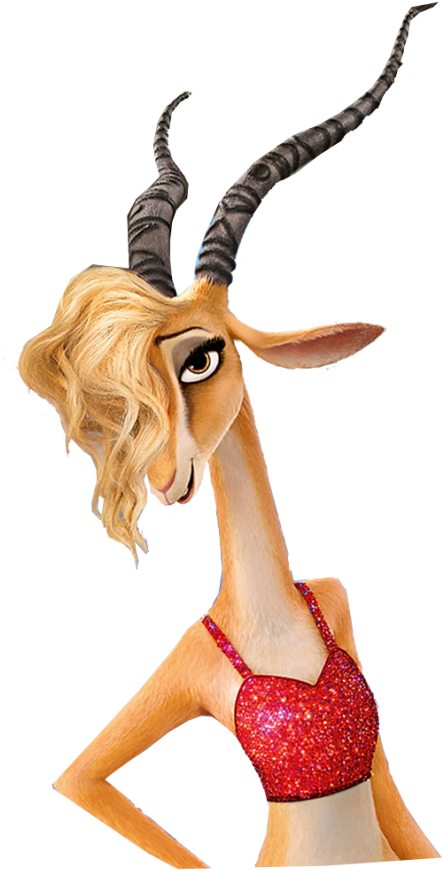As A Female Picture Editor, Walking Onto A Male Dominated - Zootopia Gazelle Shakir Wavy Long Golden Blonde Bangs (542x1024), Png Download