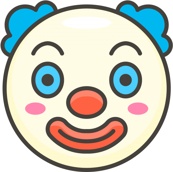 Clown Face Emoji - Emoji Badut (866x650), Png Download