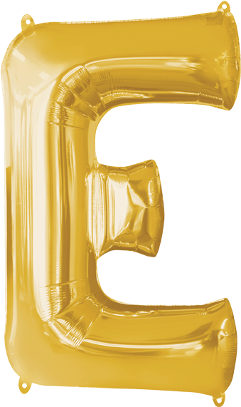 Letra E Dorado 28 Pulgadas Globo Metálico - E Air Gold Letter Foil Balloon (600x600), Png Download