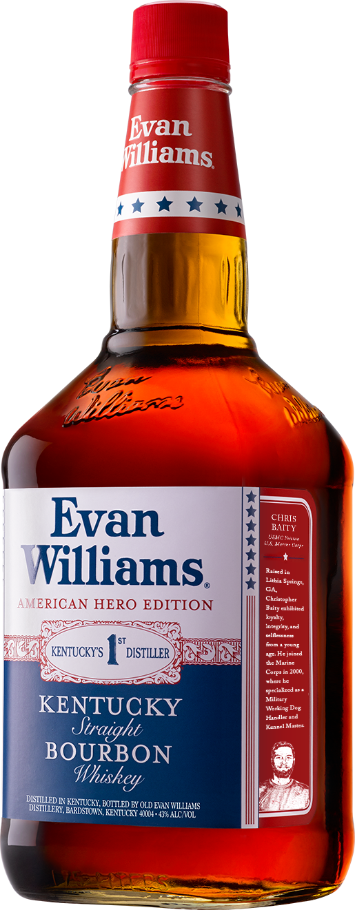 Bottle-slider - Evan Williams White Label Bourbon Whiskey (515x1321), Png Download