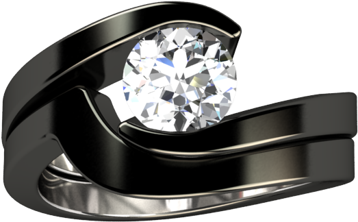 Titanium Is A Very Resilient Metal - Black Titanium Engagement Rings Uk (600x600), Png Download