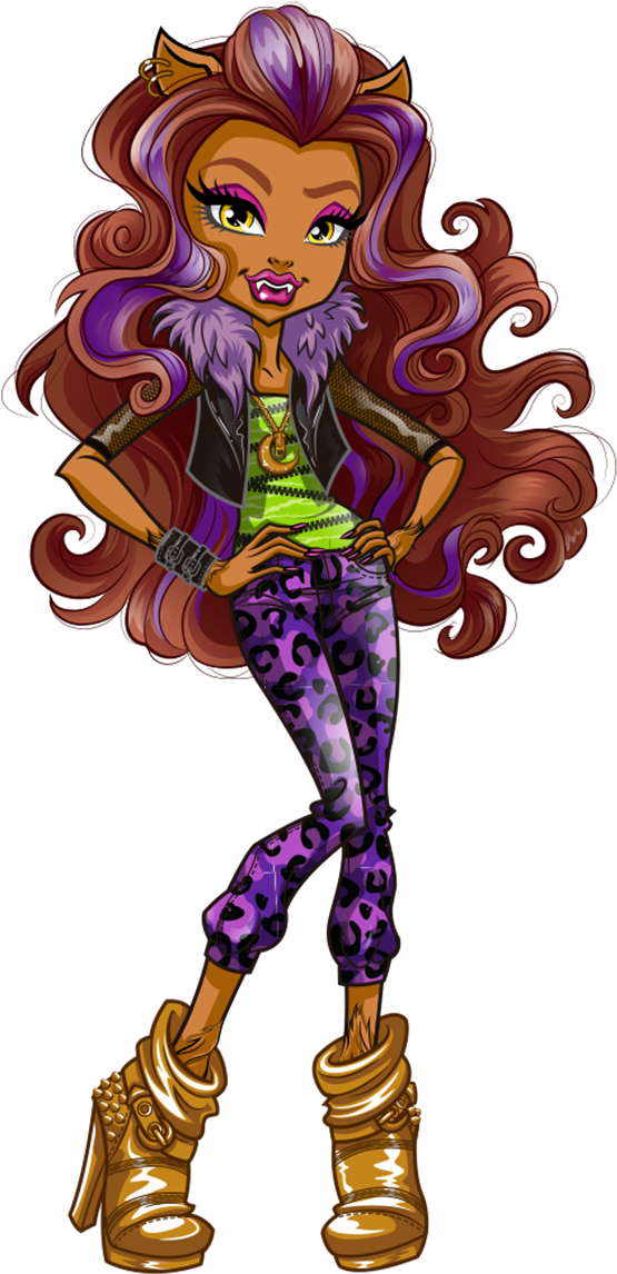 Current - Monster High First Day Of School Clawdeen (577x1174), Png Download