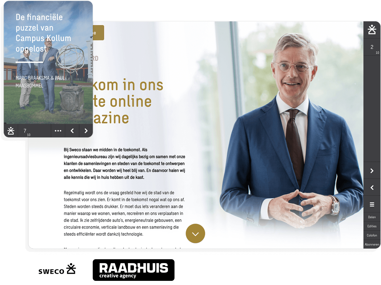0811 Interactive Magazine Example Sweco - Newsletter (1440x1043), Png Download