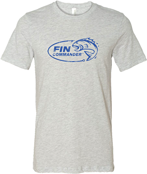 Fin Commander Logo Light Grey T Shirt Duck Commander - T-shirt (600x569), Png Download