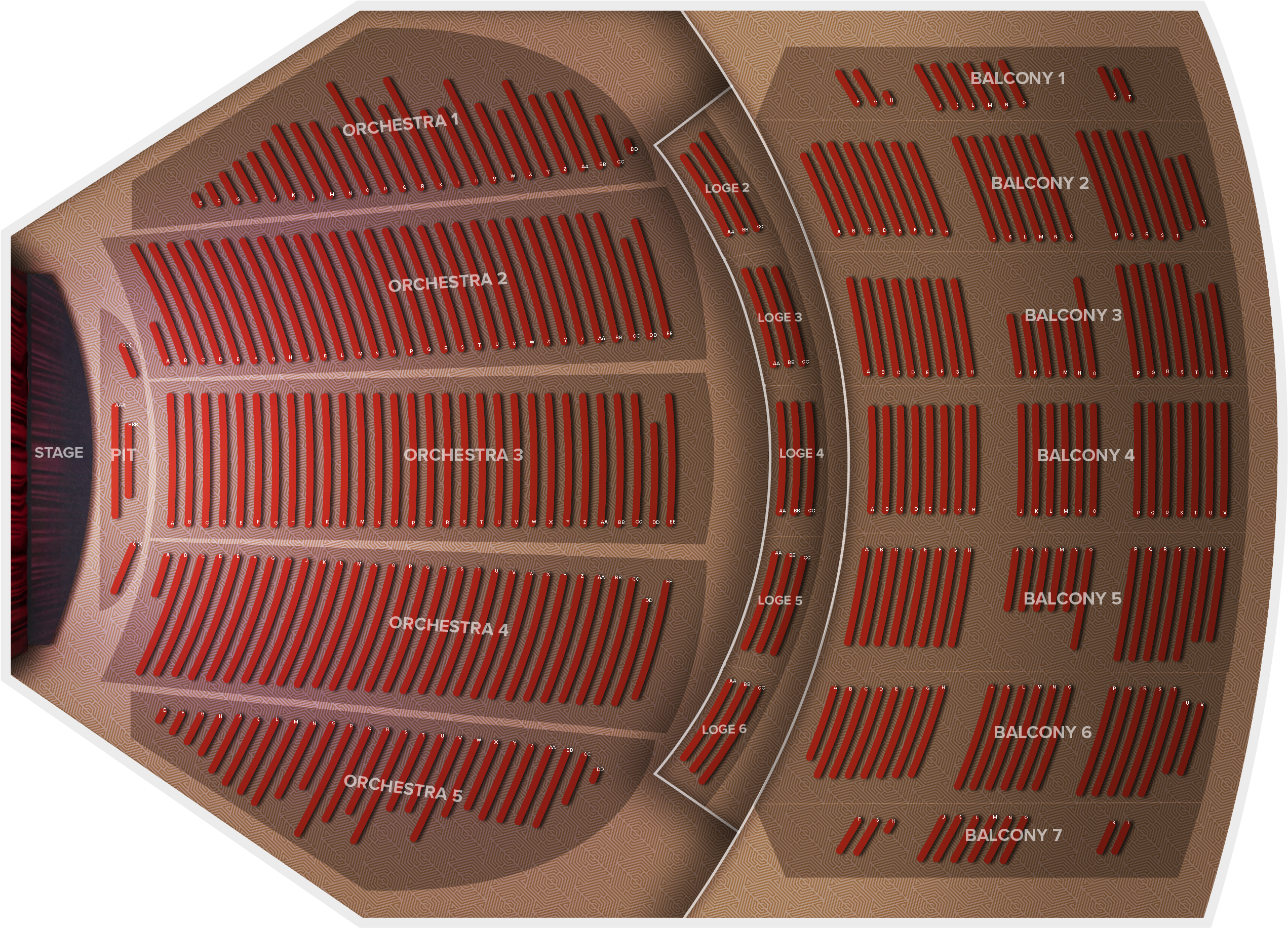 Sheas Balcony 7 Row T (2560x1936), Png Download