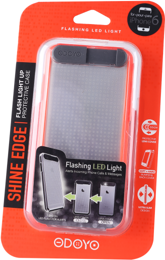 Shineedge Flash Light Up For Iphone 6 / 6s - Odoyo Flashing Case For Iphone 6 - Neon Pink (600x600), Png Download