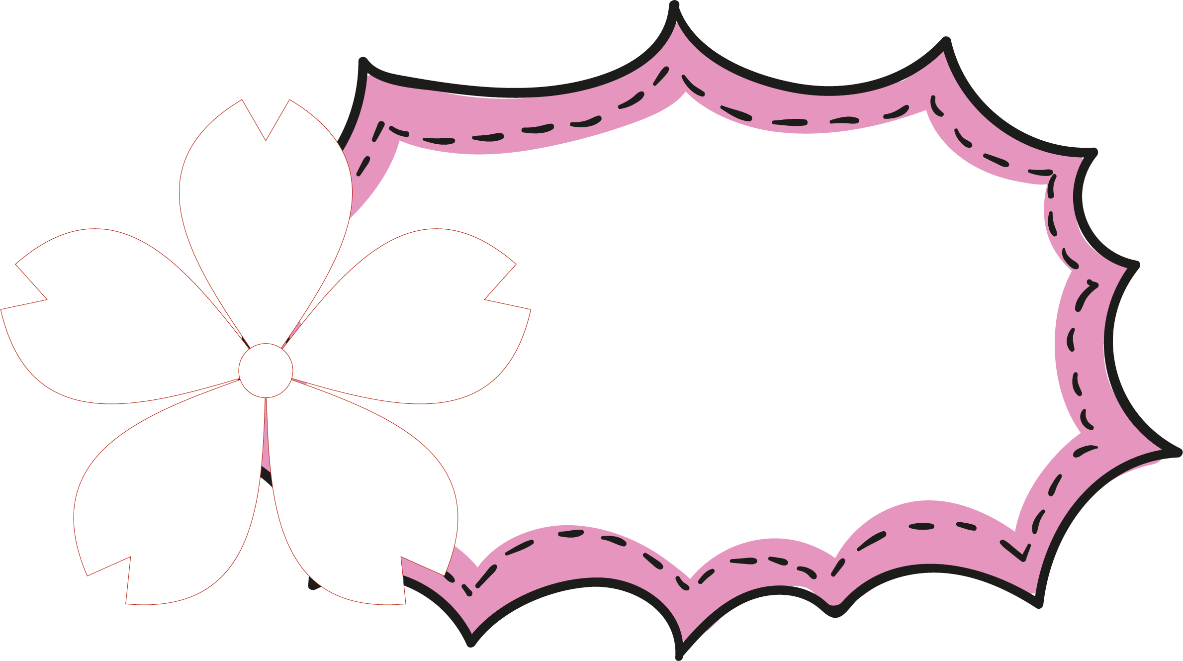 Cartoon Speech Balloon Activity - Borders For Speech (2379x1329), Png Download