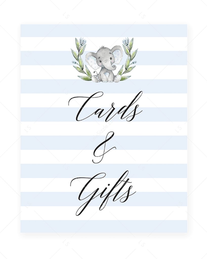 Elephant Party Gifts Sign Printable By Littlesizzle - Mit Blumen Danken Sie Ihrem Lila Karte (819x1024), Png Download