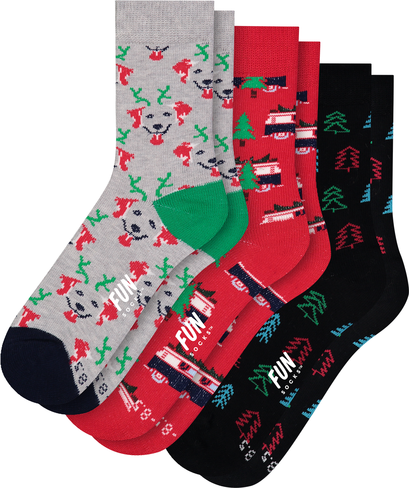 Fun Socks Boys And Girls Holiday Crew Socks - Sock (2000x2000), Png Download