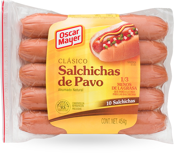 Salchichas De Pavo - Oscar Mayer Wieners, Jumbo - 16 Oz (688x624), Png Download