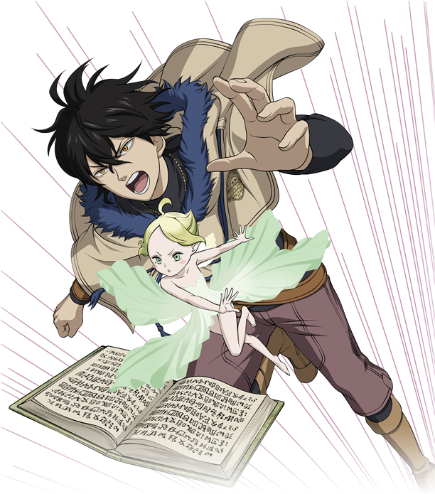 More Information - Black Clover Yuno And Sylph (611x741), Png Download