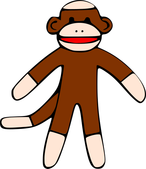 Sock Monkey 2, Sock Monkey - Sock Monkey Clipart (500x577), Png Download