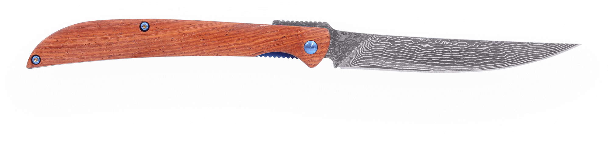 Damascus Folding Steak Knife - Hunting Knife (2000x2000), Png Download