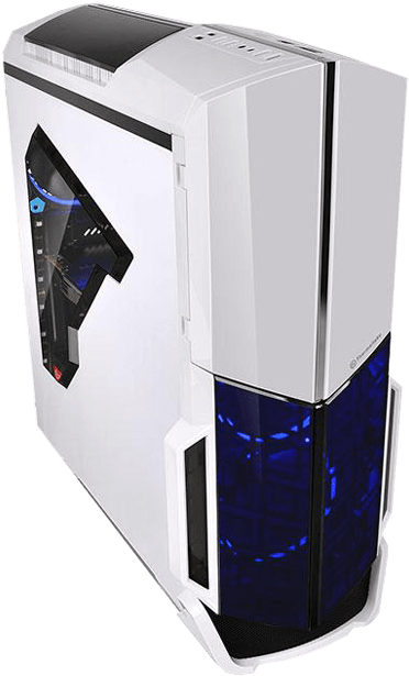 Thermaltake Versa N21 Snow W/ Window Atx White/black - Thermaltake Versa N21 Snow Spcc Mid Tower Gaming Computer (700x700), Png Download