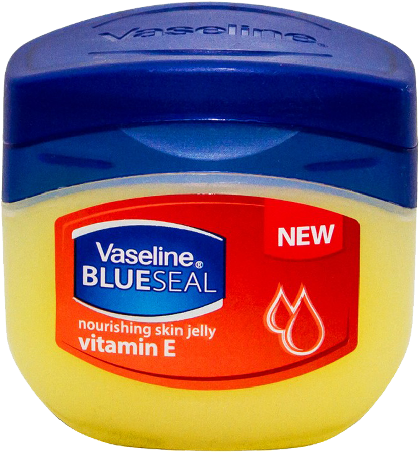 Vaseline Petroleum Jelly Vitamin E Blue Seal 100 Ml - Vaseline Blue Seal Vitamin E (1000x1000), Png Download