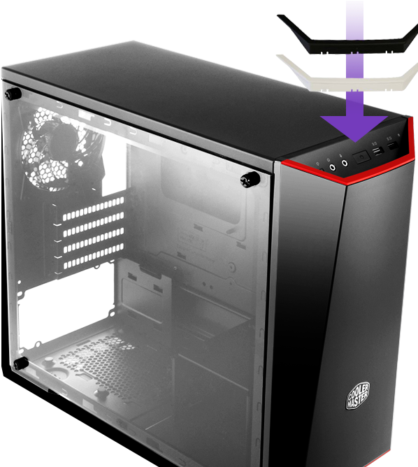 Edge To Edge Transparent Acrylic Side Panel To Show - Case Cooler Master Masterbox Lite 3.1, Microatx (600x800), Png Download