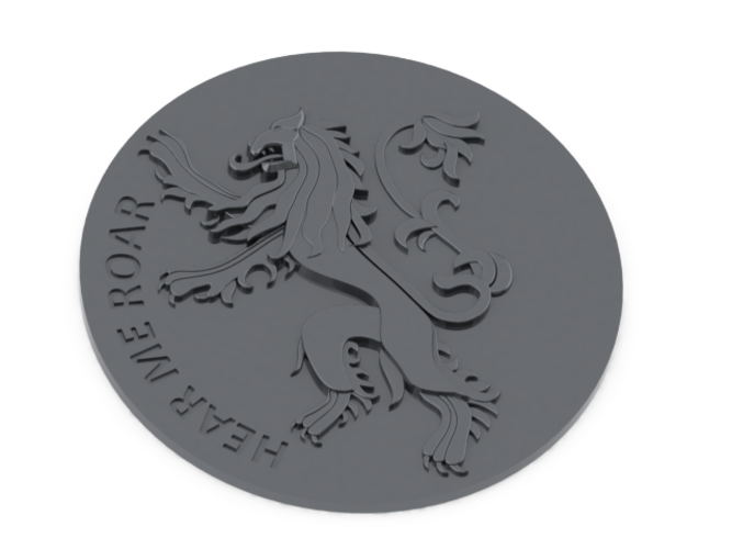 House Lannister Sigil 3d Print - Circle (667x500), Png Download