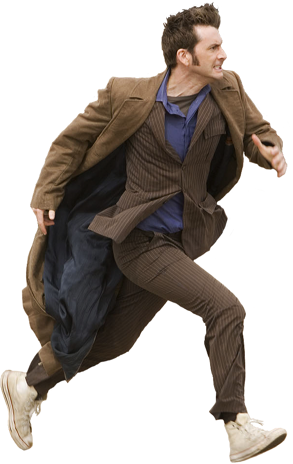 Doctor Who Mine David Tennant Ten Tenth Doctor The - David Tennant Doctor Running (629x976), Png Download
