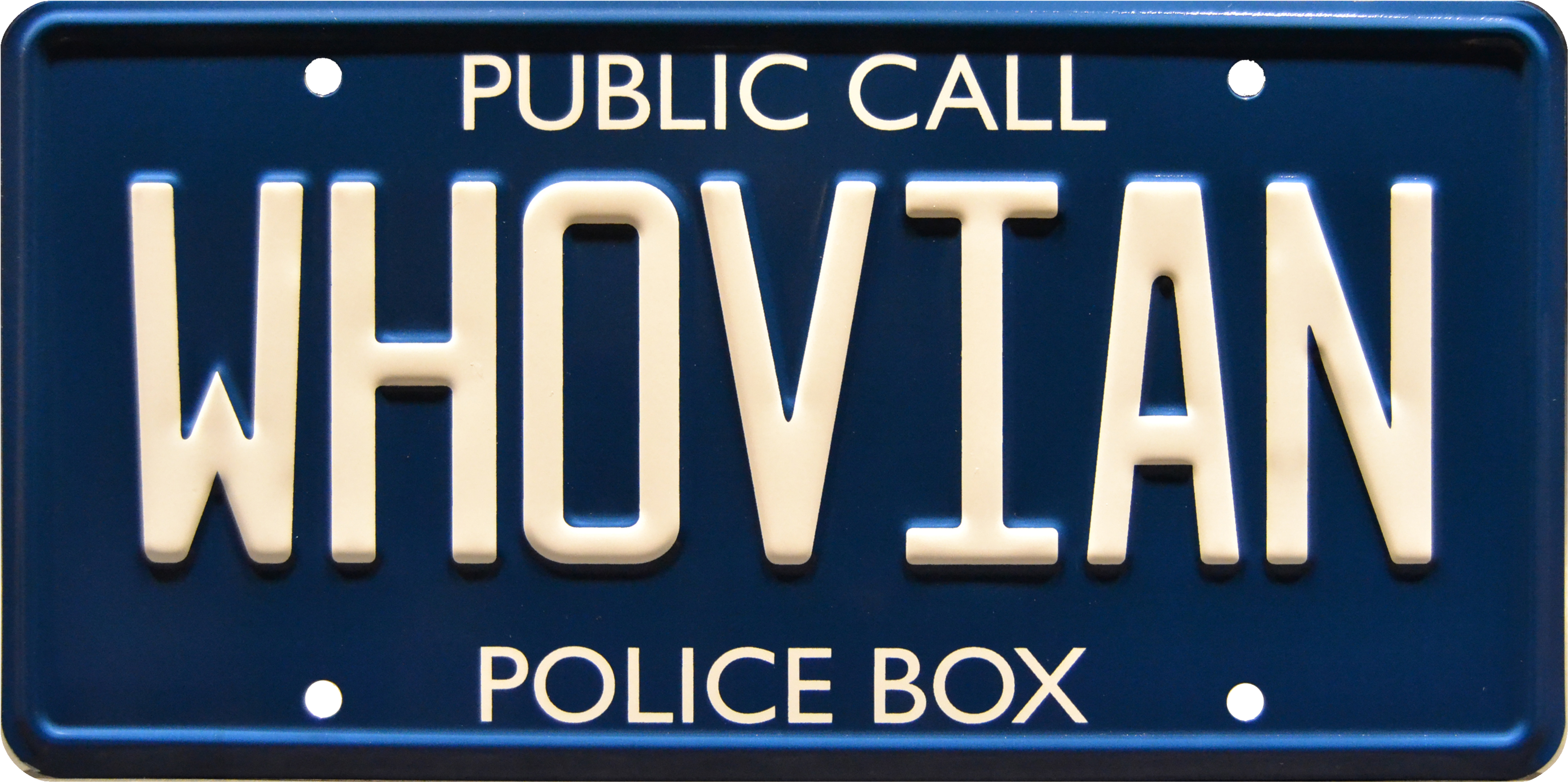 Whovian Prop Plate Movie Memorabilia From Doctor Who - Doctor Who / Tardis *metal Stamped* Standard Usa Size (4096x2341), Png Download