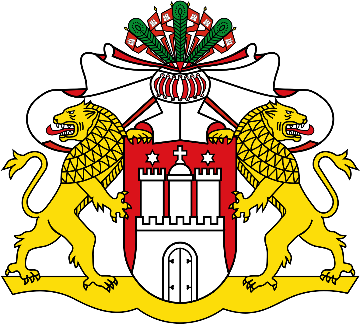 Hamburg Germany Coat Of Arms (1200x1080), Png Download