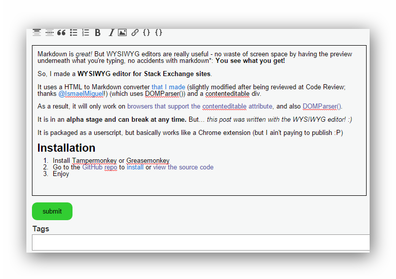 Stack Exchange Wysiwyg Editor - Wysiwyg (781x550), Png Download