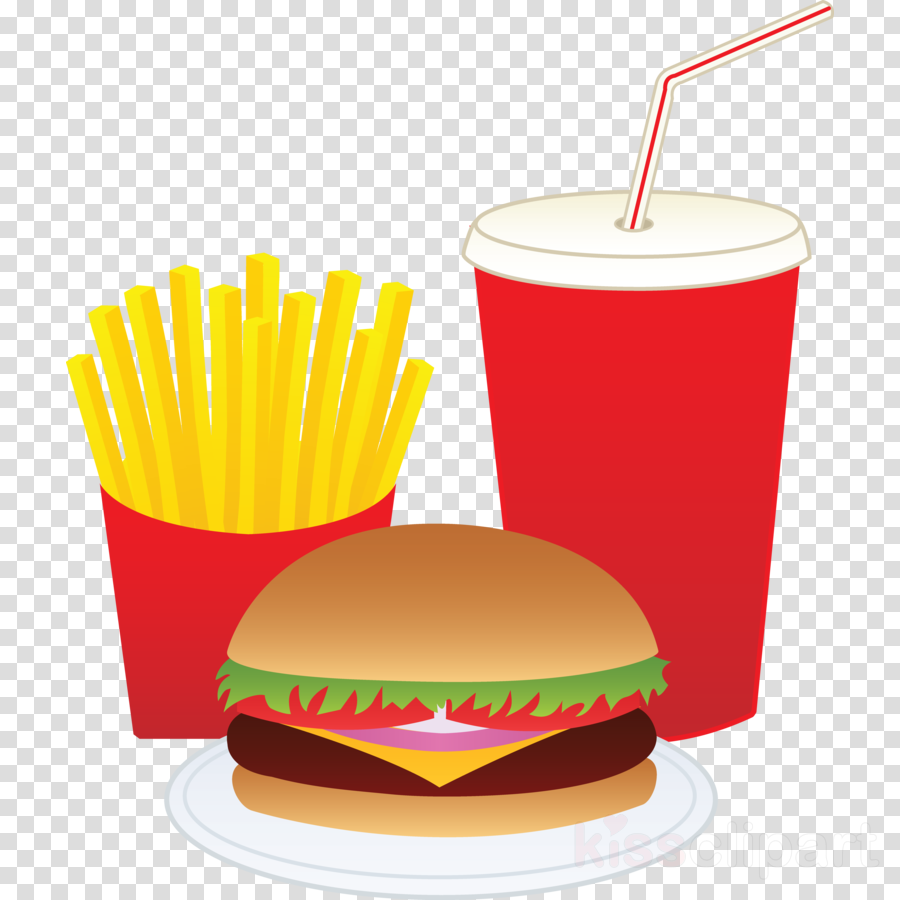 Burger Fries And Drink Clipart (900x900), Png Download