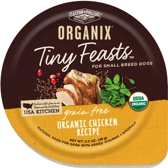 Castor And Pollux Organix Tiny Feasts Grain Free Organic - Castor And Pollux Organix Tiny Feasts Grain Free Small (930x776), Png Download
