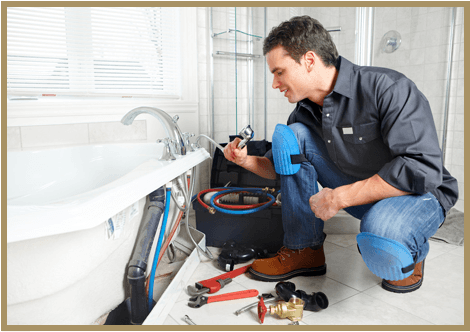 Plumber Fixing Bathtub - Idraulico Roma (950x345), Png Download