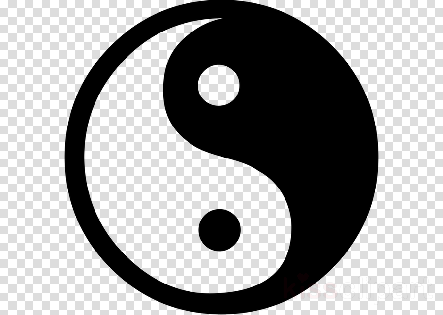 Yin Yang Sticker Clipart Sticker Decal Yin And Yang - Black Snooker Ball (900x640), Png Download