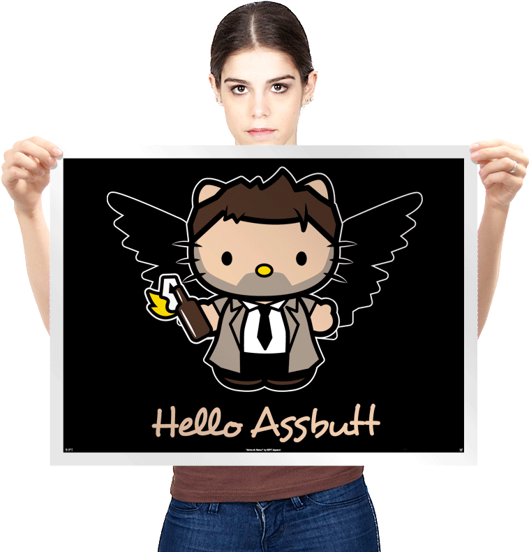 Misha Collins - Hello Assbutt - T Shirt (800x800), Png Download