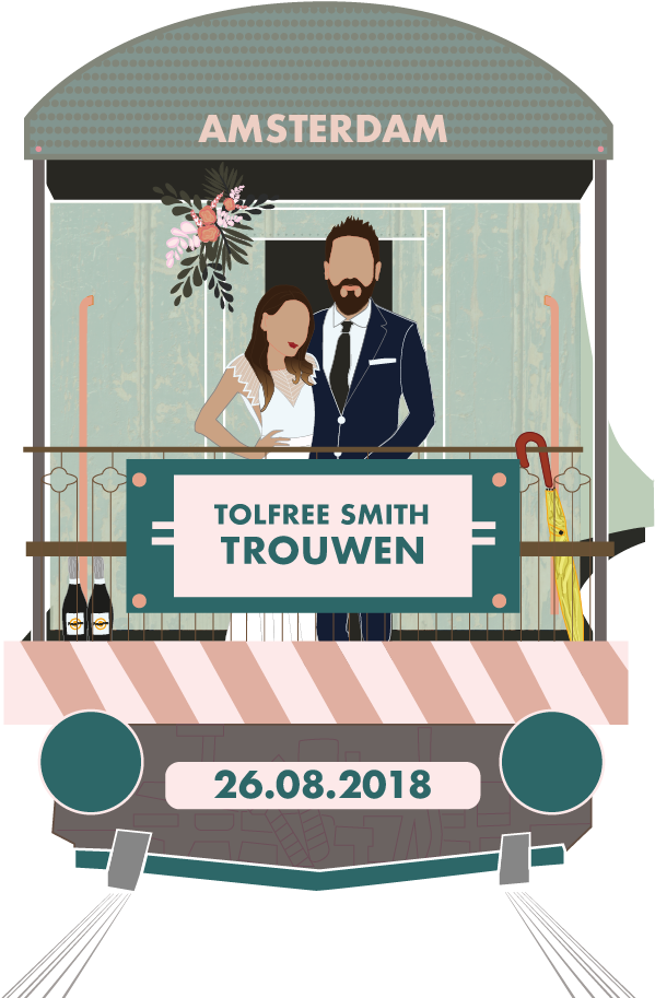 M B Invite Elements M B Tram (675x1004), Png Download