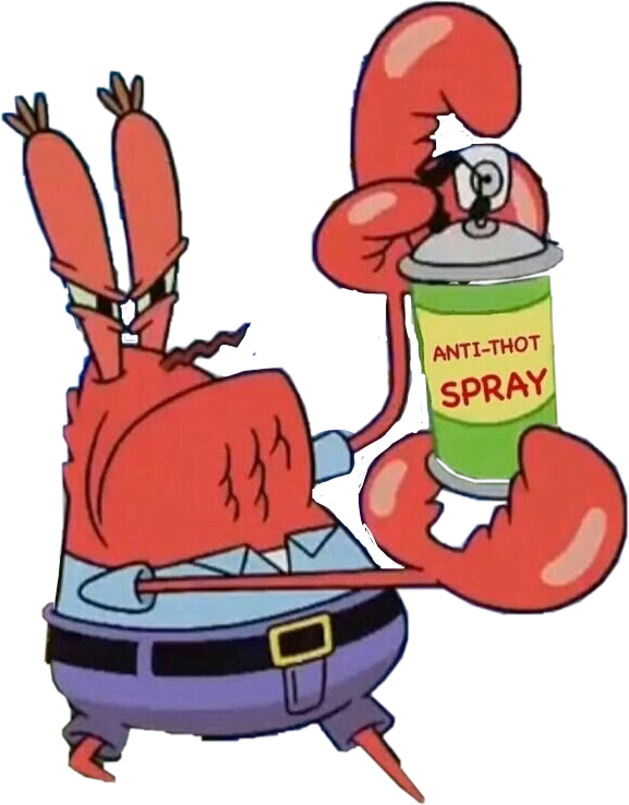 Report Abuse - Spongebob Anti Thot Spray (577x738), Png Download