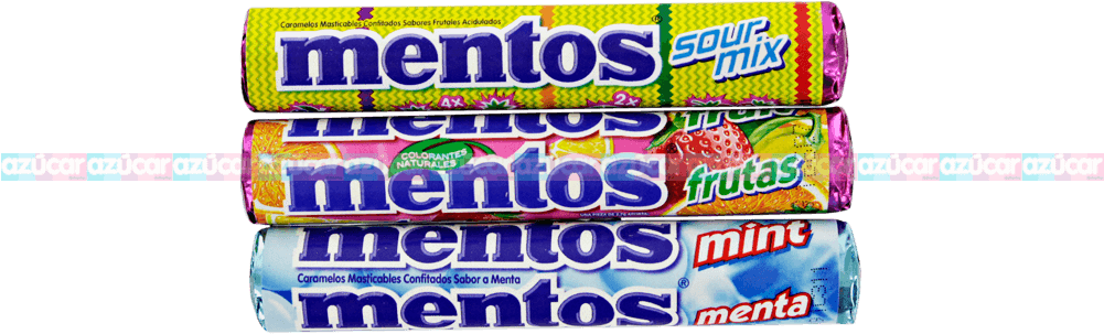 Perfetti Mentos Mixto 8/12 Perfetti - Mentos Gum Sugarfree Chewing Gum, Tropical - 10 Box (1000x1000), Png Download