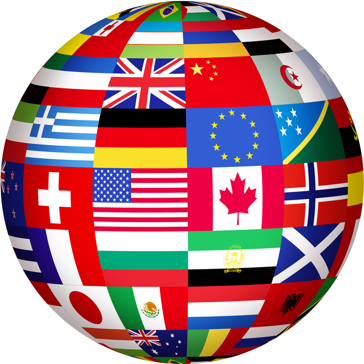 Fully Translated And Localized Surveys And Survey Tool - World Flags Globe (1449x785), Png Download