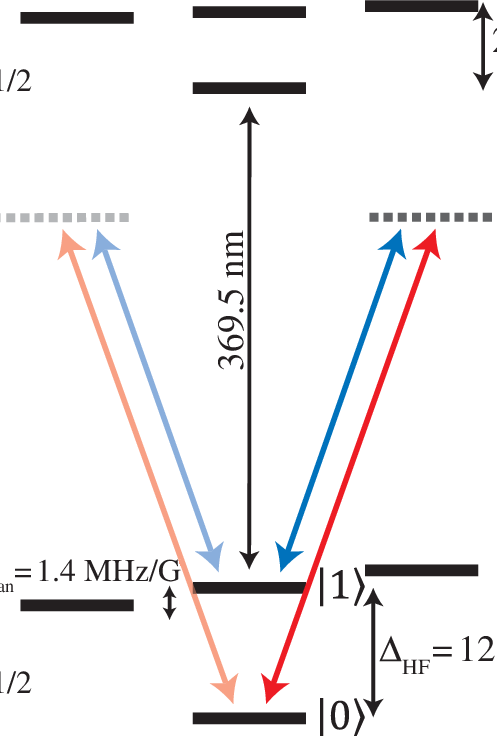 Co-propagating Raman Beams Can Drive Coherent Transitions - 174 Yb+ Energy Level (497x736), Png Download