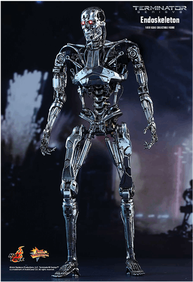 1 Of - Hot Toys Terminator Endoskeleton Figure From Terminator (600x600), Png Download