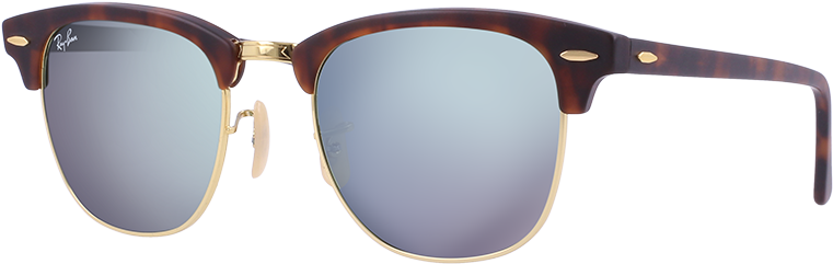 Ray-ban Rb 3016 1145 30 Clubmaster Sunglasses - Clubmaster Flash Lenses Rb 3016 114519 (760x430), Png Download