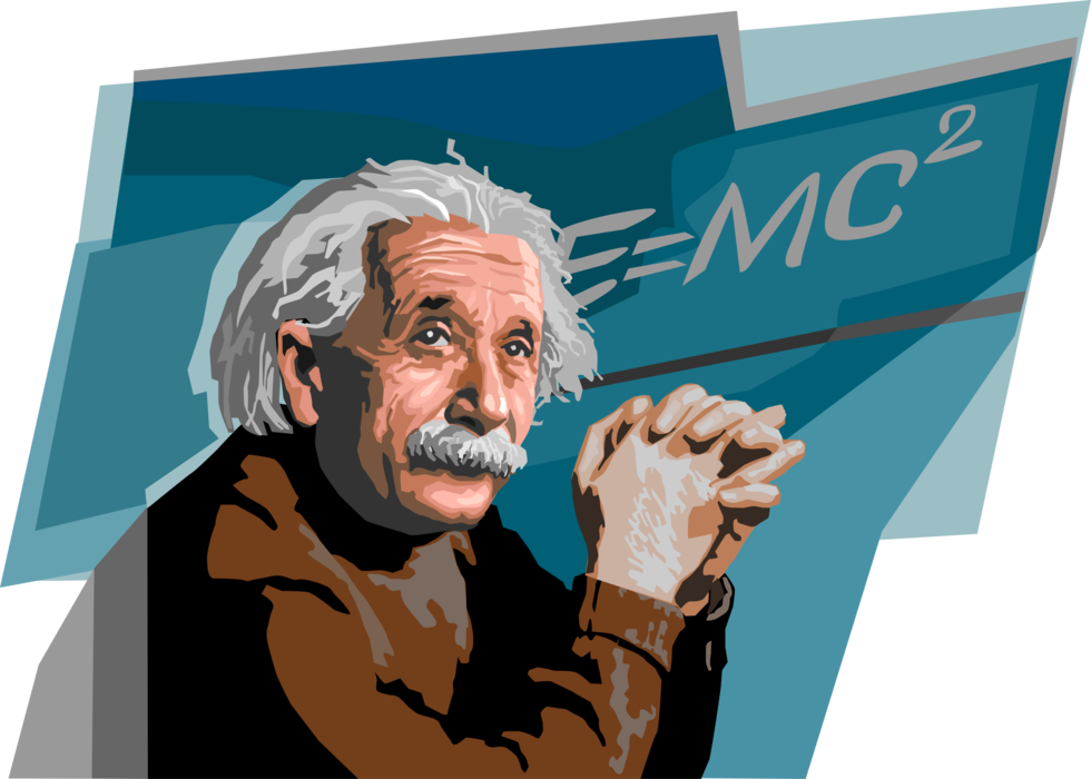 Vector Illustration Of Albert Einstein, German Theoretical - Albert Einstein (980x700), Png Download
