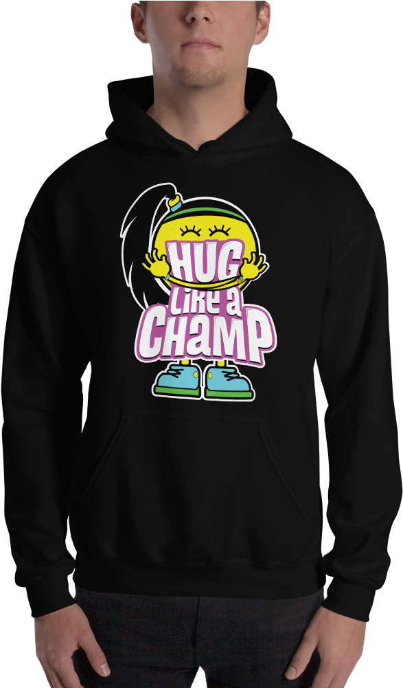 Bayley "hug Like A Champ" Hooded Sweatshirt - Sweatshirt (1000x1000), Png Download