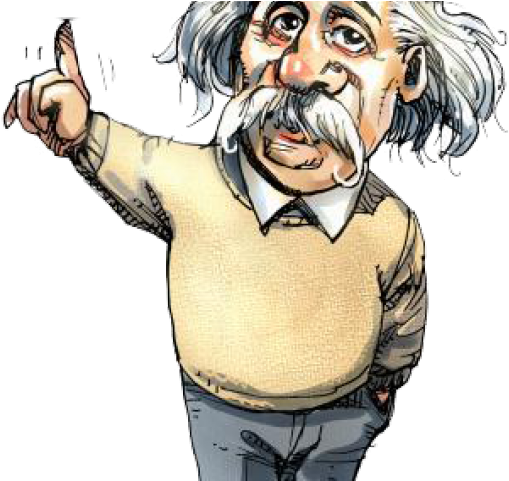 Albert Einstein Caricatura Png (640x480), Png Download