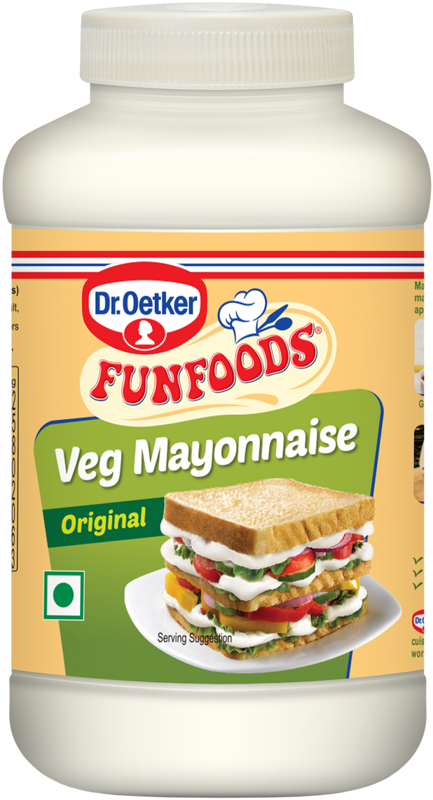 Funfoods Veg Mayonnaise (636x1163), Png Download